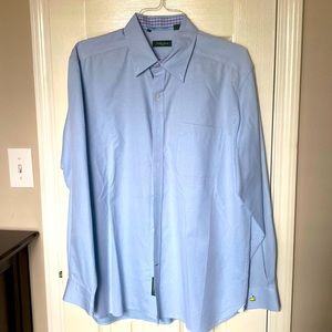 BOBBY JONES Masters Golf Blue Checkered Button Down Long Sleeve XL